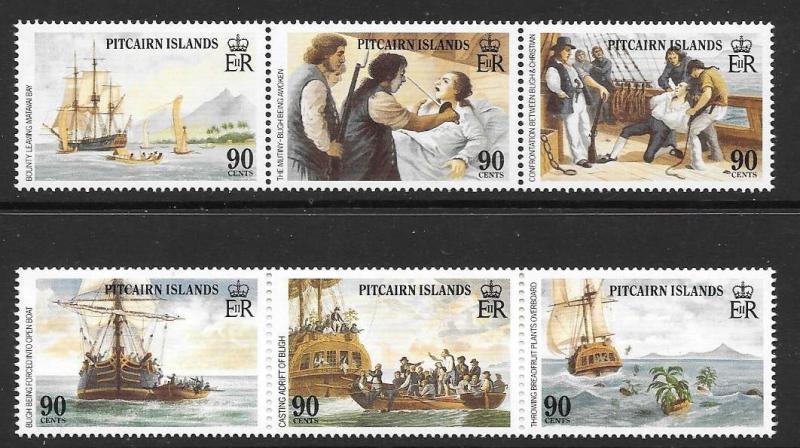 PITCAIRN ISLANDS SG341/346 1989 PITCAIRN ISLANDS SETTLEMENTS MNH