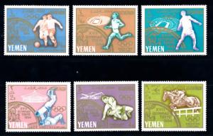 [70334] Yemen Kingdom 1965 Olympic Games Tokyo Football Judo Wrestling  MNH