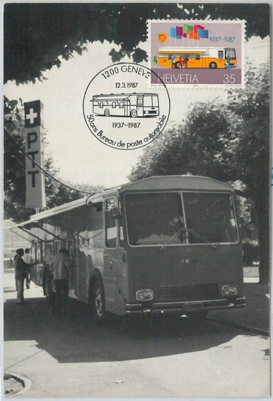 63828 - SWITZERLAND - POSTAL HISTORY: MAXIMUM CARD 1987 - BUS-