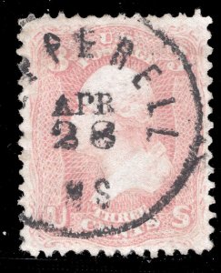 MOMEN: US STAMPS #64b ROSE PINK USED VF $140 LOT #77860*