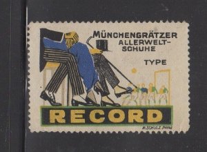 German Advertising Stamp - Record Brand Shoes  - NG