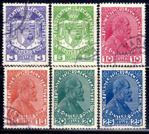 Liechtenstein 4-19 used & mh cv$12.00