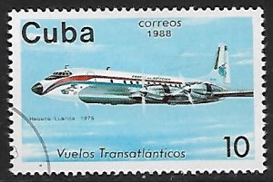 Cuba # 3031 - Airplane DC-7 - used....{R4}