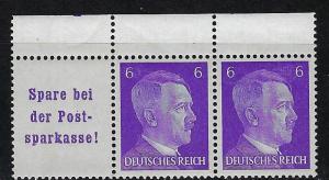 Germany Scott # 510 (2), label A18, mint nh, se-tenant, Mi # W154