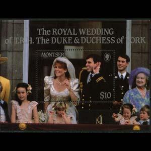 MONTSERRAT 1986 - Scott# 617 S/S Royal Wedding NH