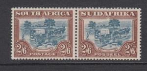 South Africa Sc 44 MNH. 1945 2sh6p Trekking, bilingual pair, VF