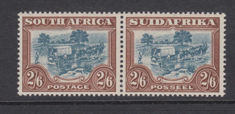 South Africa Sc 44 MNH. 1945 2sh6p Trekking, bilingual pair, VF