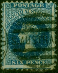 South Australia 1879 6d Prussian Blue SG135 P.10 V.F.U