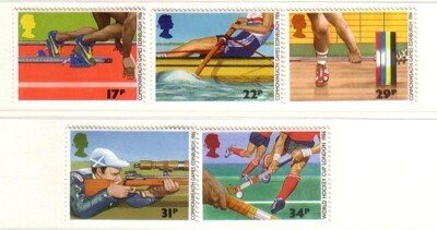 Great Britain Sc 1149-53 1986 Sports stamp set mint NH