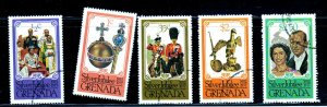 GRENADA #788-792  1977  QEII  25TH  ANNIV.    MINT  VF NH  O.G  CTO