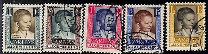 94917c  - LUXEMBOURG  - STAMPS  -  1930  Yvert # 226/30 -  Very Fine USED