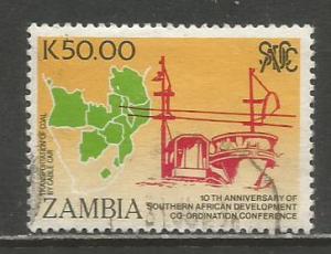 Zambia  #514  Used  (1990)  c.v. $7.50