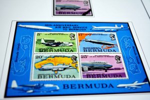 COLOR PRINTED BERMUDA 1865-1999 STAMP ALBUM PAGES (86 illustrated pages)