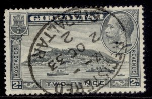 GIBRALTAR GV SG112, 2d pale grey, FINE USED.