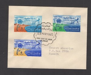 Kuwait #272-74 (1965 Meteorological Day set) VF FDC,  small local cover
