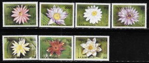 Cambodia 1989 Flower Water Lilies Sc 954-960 MNH A1610