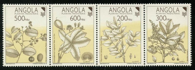 Angola 1992 Medicinal Plants strip/4 Sc# 828a NH