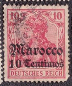 Germany Offices in Morocco - 35 1905 Used