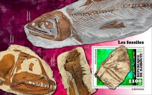 DJIBUTI - 2023 - Fossils - Perf Souv Sheet - Mint Never Hinged