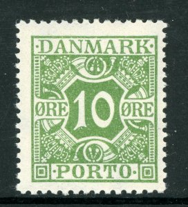 Denmark 1922 Postage Due 10 Ore Yellow Green Scott #J15 MNH B370