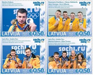 Latvia 2014 MNH Stamps Sport Olympic Games Medals Sochi