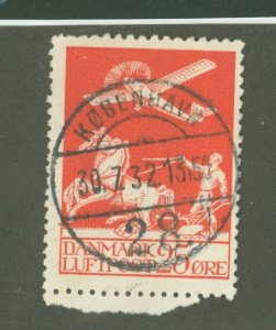 Denmark #C3 Used Single (Airplane)