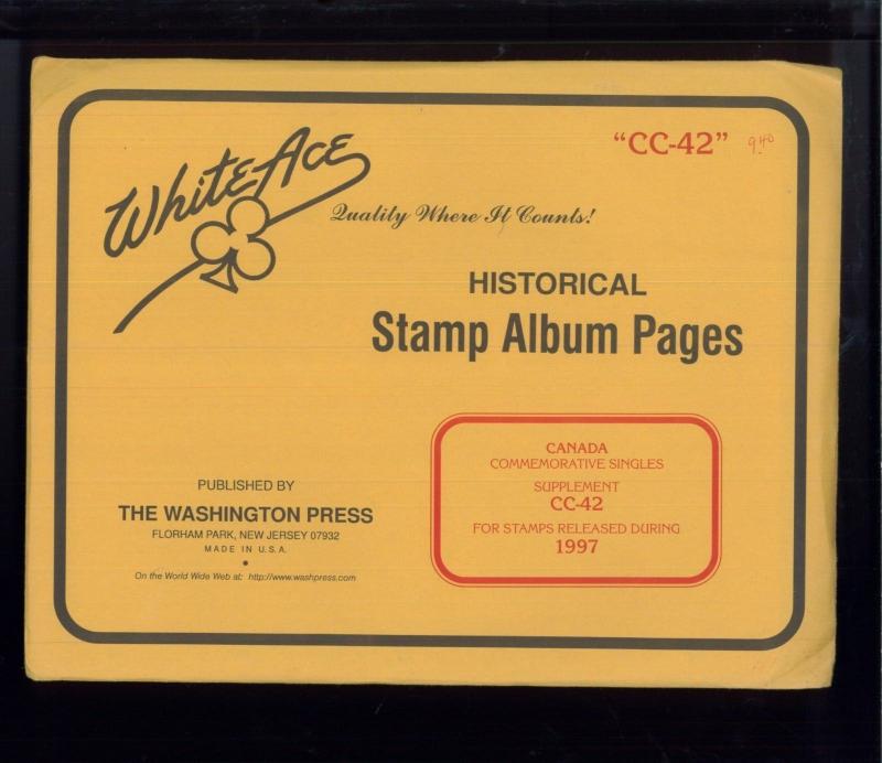 1997 WhiteAce Canada Historical Stamp Album Supplement Pages Item #CC-42