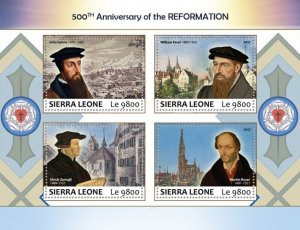 SIERRA LEONE 2017 SHEET MARTIN LUTHER PROTESTANT REFORMER LUTERO srl171120a