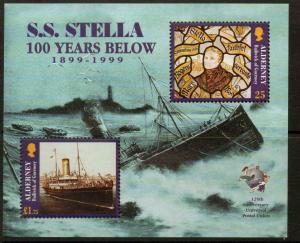 ALDERNEY SGMS124 1999 CENTENARY OF THE WRECK OF STELLA MNH 