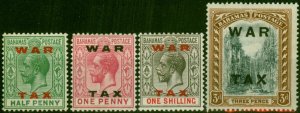 Bahamas 1919 War Tax Set of 4 SG102-105 Fine MM