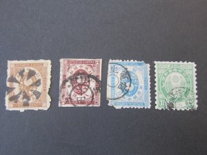 Japan 1876 Sc 59,61,62,64 FU