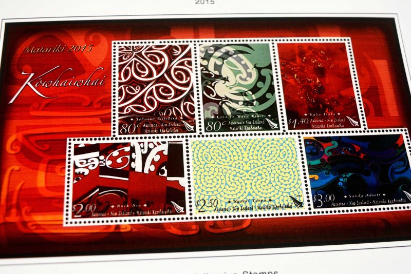COLOR PRINTED NEW ZEALAND 2011-2015 STAMP ALBUM PAGES (98 illustrated pages)