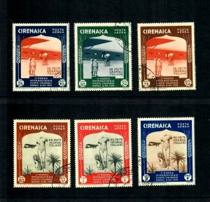 AZ50a Cirenaica Venus1934 Cat. # C-24-29 Complete Set Used  C.V. $160.00