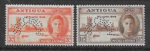 ANTIGUA SG110/1s 1946 VICTORY SET SPECIMEN MNH