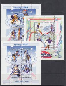 Chad Sc 887-896 MNH. 2001 Sports, Chess & Formula 1, Sydney Olympics, cplt set