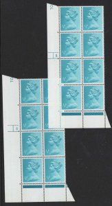 GB 1971 Machin ½p 2B PVAD um cyl 8 no dot, p17 displaced to middle of row 19,