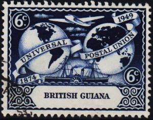 British Guiana.1949 6c S.G.325 Fine Used