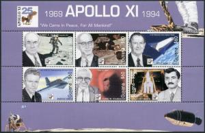 Guyana 2809-2911 af,2812 sheets,MNH. 1st Manned Moon Landing,25th Ann.1994.