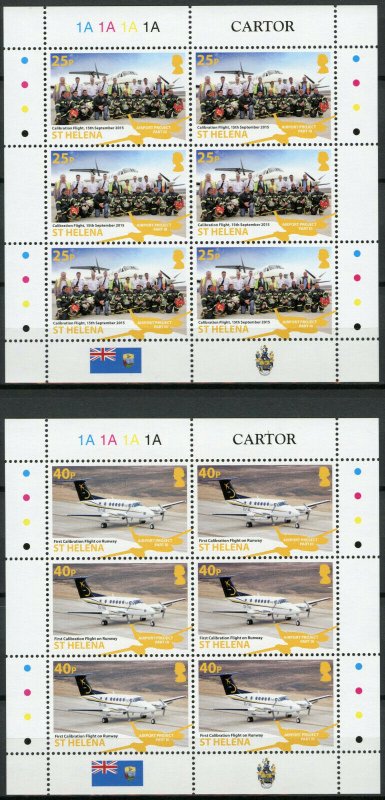 St Helena Aviation Stamps 2018 MNH Airport Project III Helicopters 4x 6v M/S