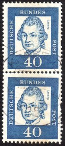1961, Germany, 40pfg, Used pair, Sc 832