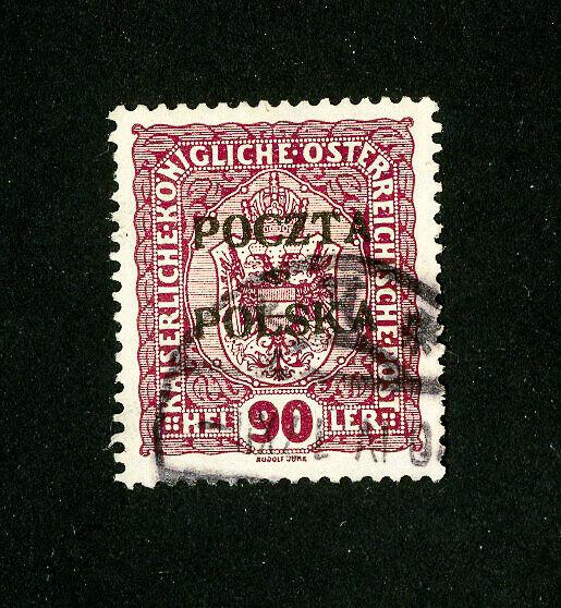 Poland Stamps # 90 XF used rare Scott Value $1,000.00