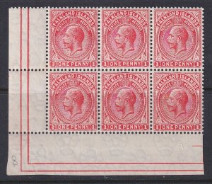 Falkland Islands, Scott 31c (SG 61c), MNH block
