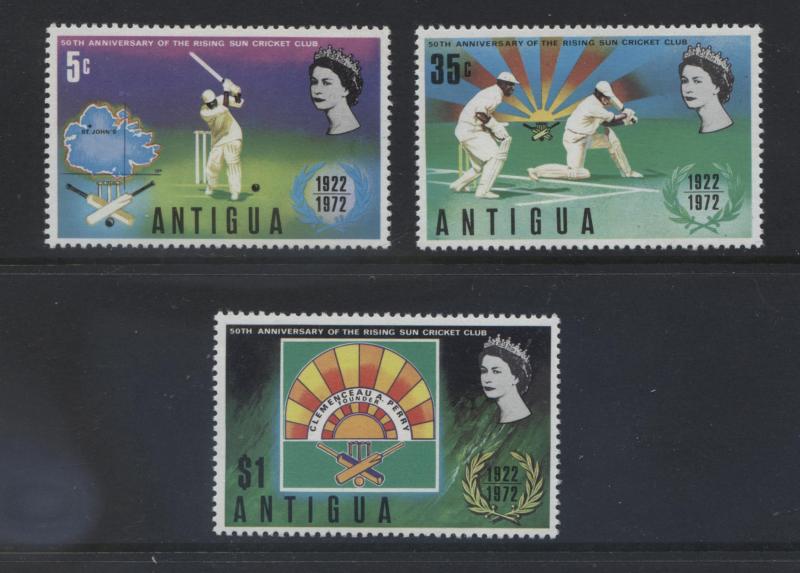 Antigua - Scott 297-99 - Cricket - 1972 - MNH - Set of 3 Stamps