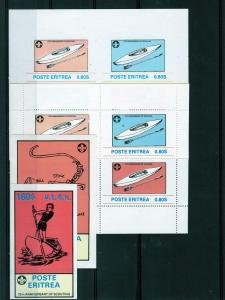Eritrea Scouting 75th. Anniversary Sheet + s/s Perforated & Imperf. Mint (NH)