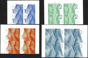 US 4717 - 4720,  MNH Plate Blocks of 4.  Waves of Color.  FREE SHIPPING!!
