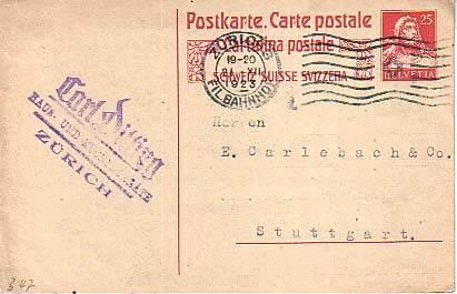 Switzerland, Government Postal Card