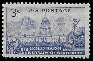 U.S. #1001 MNH; 3c Colorado Statehood (1951)