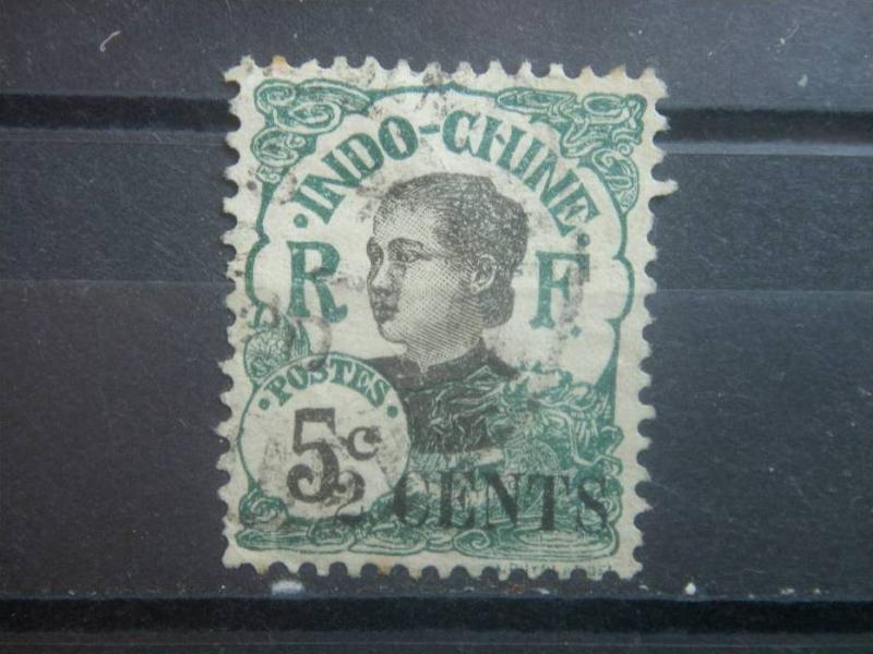 INDO-CHINA, 1919, used 2c on 5c, Girl  Scott 68