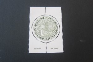 New Zealand 1988 Sc 918 $1 Round Kiwi - Green (1) set MNH