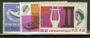 JC: Hong Kong 221-4, 229-33 MNH CV $82.25; scan shows only a few